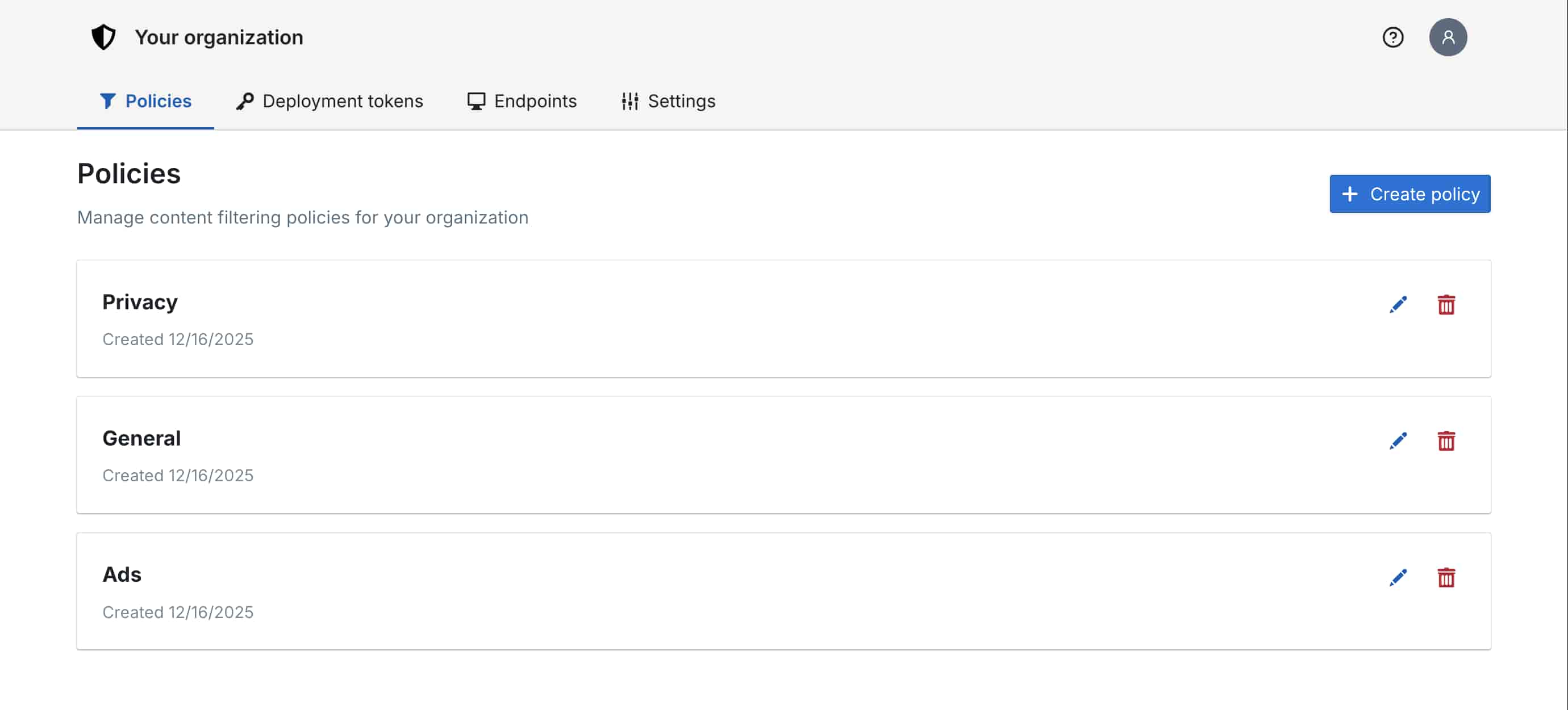 Zen Enterprise management dashboard